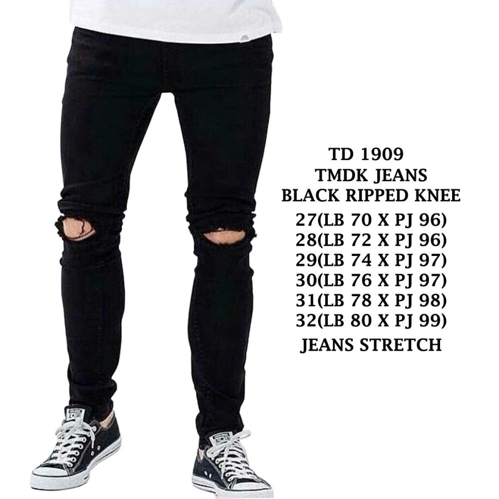 TMDK Fashion - Celana Jeans Panjang sobek/ripped Pria Murah