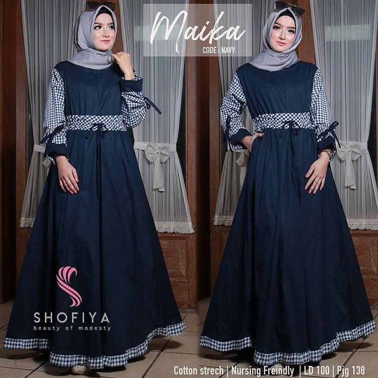 TOF Gamis Wanita Gamis Syari Dress Wanita Muslim Murah MAIKA DRESS