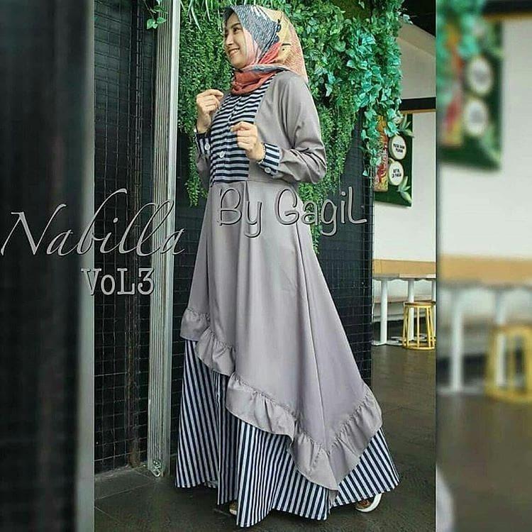 TOF HITS TERLARIS Gamis Wanita Gamis Syari Dress Wanita Muslim Murah NEW NABILA VOL3 DRESS