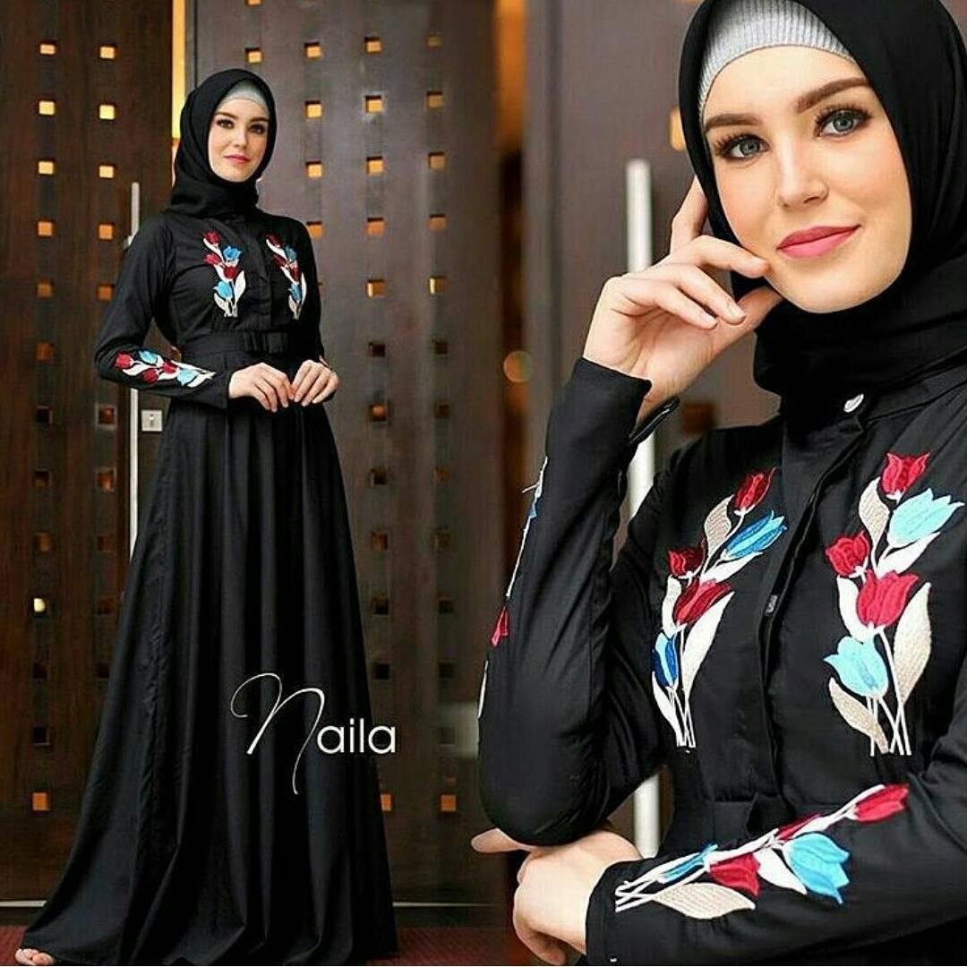 TOF Gamis Wanita Gamis Syari Dress Wanita Muslim Murah NEW NAILA DRESS