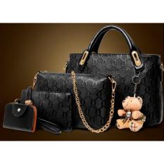 TOKO49 - 4in1 Tas Fashion Wanita Tas Batam Paket 4 Pcs warna HITAM