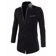 Tom Browne - Jas Pria Mode Mandarin - Jas Pria Casual - Jas Pria Athleisure - Black