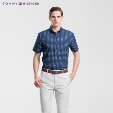 Tommy Hilfiger Corporation Kemeja-C887890807ms Klasik Bulat Dicetak Lengan Pendek