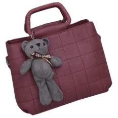 Top RateFashion Cute Top Handle Leather Bear Women HandBags Tas-Intl