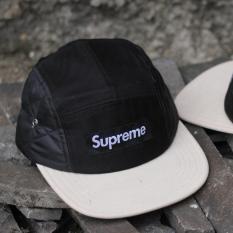 TOPI 5 PANEL SUPREME CREAM BLACK