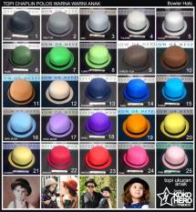 Topi Anak Bowler Hats Tompi Caplin Cap Polos Chaplin Hat Warna Warni
