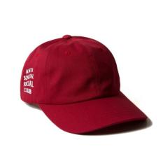 Topi baseball anti social social club warna maroon