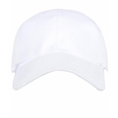 Topi Basic Twill Pria Polos Baseball Cap-Putih