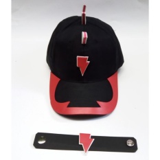 Topi Boboiboy Halilintar Hitam Size M + Gelang