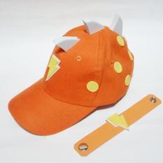 Topi Boboiboy Halilintar Orange Size S + Gelang