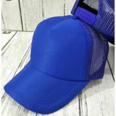 TOPI JARING / TRUCKER BIRU POLOS