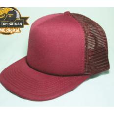 TOPI JARING / TRUCKER MAROON POLOS