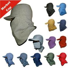 Topi Jepang masker samping Topi mancing anti panas Topi naik gunung
