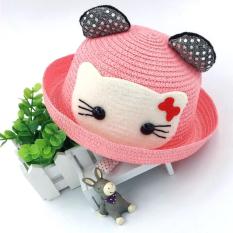 Topi Laken Wanita Hello Kitty - Pink