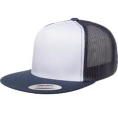 Topi Polos Flexfit 6006W Classic Trucker with White Front Panel [Navy-White]