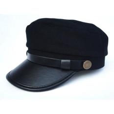 Topi Pria dan Wanita Sailorman Army Leather Cap Cadet Military