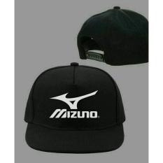 topi snapback(tanpa jaring) mizuno,hitam