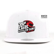 topi snapback(tanpa jaring) ripcurl,school of surf,putih
