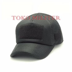 Topi Tactical Velcro - Full Mesh (Black)