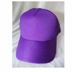 Topi Trucker Jaring Polos - ungu