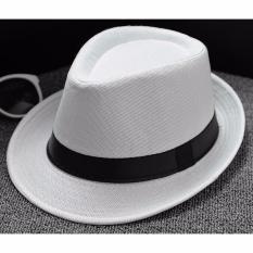 Topi Yingrui Laken Jazz Vintage - White