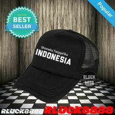 #TopiPria RLUCK8888 TOPI JARING TRUCKER INDONESIA BHINNEKA TUNGGAL IKA - HITAM
