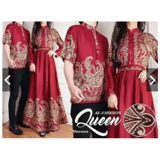 TotallyGreatShop Busana Baju Kemeja Batik Pesta Pria Wanita Couple - Muslim - Gamis Pesta Formal Kantor Kerja - Baju Kondangan Muslimah Muslim Pria Wanita Couple - Hijab Jilbab ihkhirani ihqueen