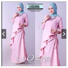 TotallyGreatShop Gamis Syari Abaya Pesta - Fashion Busana Muslim Wanita - Baju Kondangan Muslimah - Gamis Wisuda - Gaun Pesta Balotelly - Hijab Jilbab Batik - IHLUQIANA