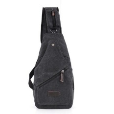 TP 2015 Trend Casual Men's Chest Pack Pria Sport Canvas Tas Kecil Bagmultifunction Outdoor Kecil Satchel-Intl