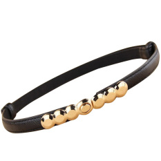 TP Unik Fashion Thin Belt untuk Wanita dan Anak Perempuan (Hitam)-Intl