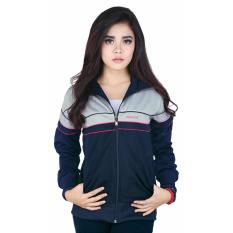 Track Jaket Sweater Wanita Raindoz RYI 090 Biru Kombinasi Diadora