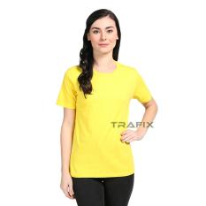 TRAFIX Kaos Polos Wanita Premium - T-Shirt Plain UNISEX Kuning
