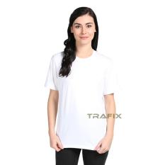 TRAFIX Kaos Polos Wanita Premium - T-Shirt Plain UNISEX Putih