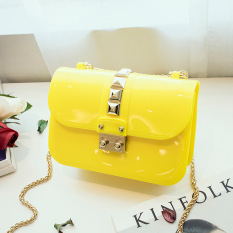 Tas Jelly Tas Kecil Tren Transparan Baru Musim Panas (Kuning)