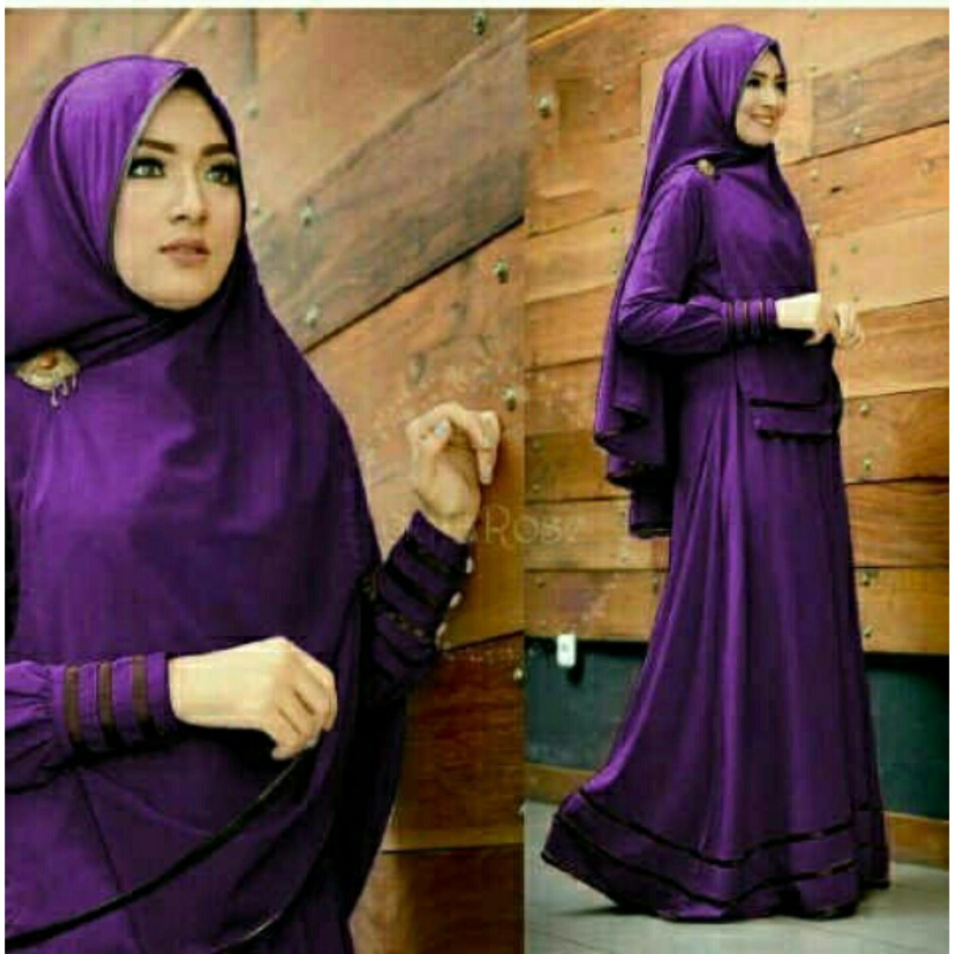 Gamis pesta - Baju gamis - Gamis wanita - Baju muslim wanita terbaru busui variasi lis XL