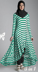 Gamis pesta - Hijab Salur Uk L - Hijau