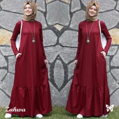 Gamis pesta - Baju gamis - Gamis wanita - Baju muslim wanita terbaru - Maxi Jersey Pashmina Uk L - Maroon