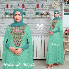 Trend Baju - Maxi Tangan Panjang Jersey Uk L - Hijau