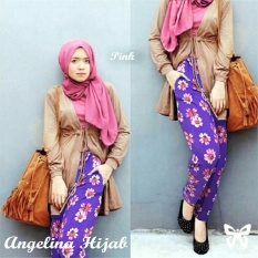 Gamis pesta - Set Hijab Pashmina Uk L - Ungu