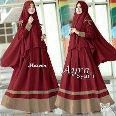 Trend Baju - Syari Bergo Jersey Uk L - Maroon