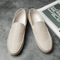 Trendi Pria Korea Modis Gaya Mudah Dipakai Sepatu Trendi Sepatu Kulit Kacang (Yg-6000 Warna Beras)