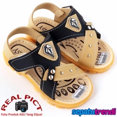TrendiShoes Sepatu Sandal Anak Laki Keren ASVL1 - Hitam Krem