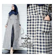 trendshopee Set Maxi dan Celana Mashella Kotak