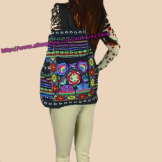 Tribal Vintage Hmong Thai Indian Ethnic Embroidery Bohemian Boho rucksack Boho hippie ethnic bag backpack bag L size SYS-170 - intl