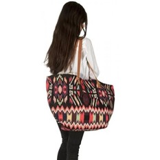 Suku Azure Wanita Kulit Besar Sehari-hari Shoulder Bag Tote Tas Belanja Market Beach Blanket Buku Laptop Sekolah Oversize Santai Sehari-hari Fashion Tahan Lama Kanvas Dompet-Intl