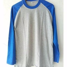 Tshirt Oblong Panjang Reglan Polos Pria dan Wanita