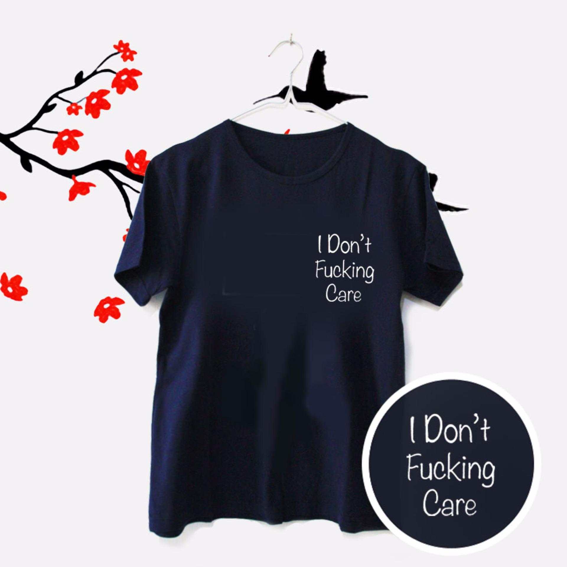 ELLIPSES.INC Tumblr Tee / T-Shirt / Kaos Wanita I Don't Fucking - Navy