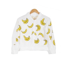 Cikitashop Kaos Cewe / Kaos Tumblr Tee Wanita / Kaos T-Shirt Wanita / Kaos Wanita Fashion / Atasan Wanita / Sweater Jaket Banana 1 - Putih
