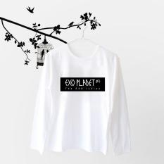 Acc Global / Kaos / Kaos Lengan Panjang / Kaos Wanita EXO PLANET #2 Putih
