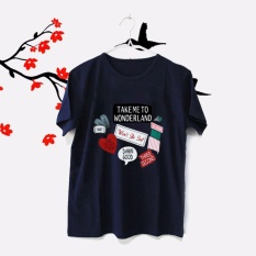 ELLIPSES.INC Tumblr Tee / T-Shirt / Kaos Wanita Take Me To Wonderland - Navy